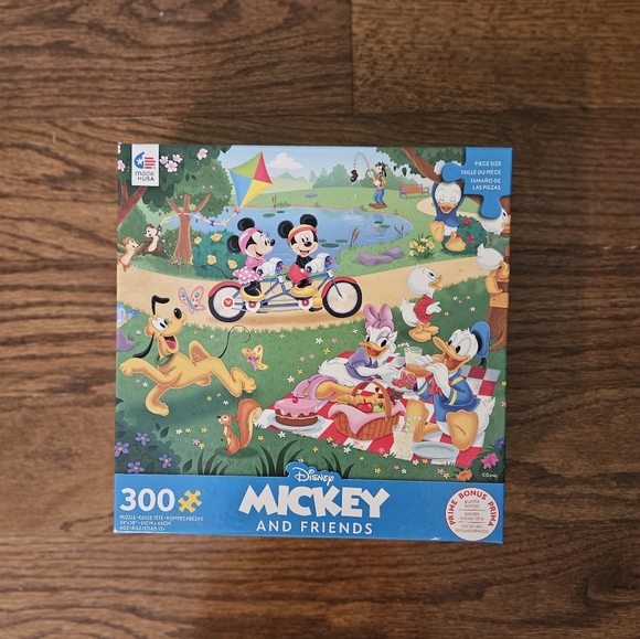 Disney Other - Disney Mickey Mouse 300-Piece Puzzle Blue and Red